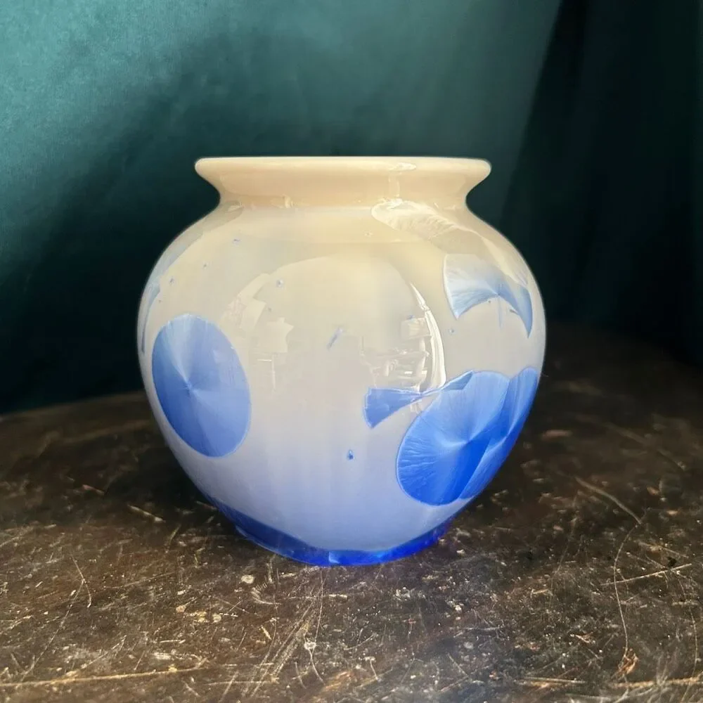 Blue Pine Crystalline Glazed Vase